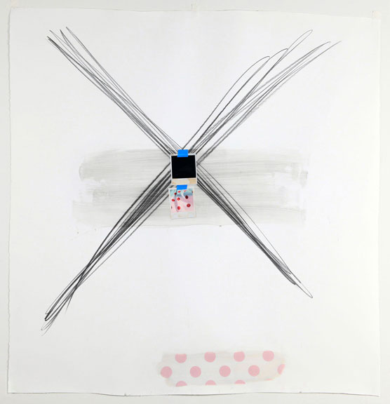 Craig Drennen, Painter B, 2011, graphite, spray paint, acrylic, oil, alkyd on paper, 50 x 50 inches