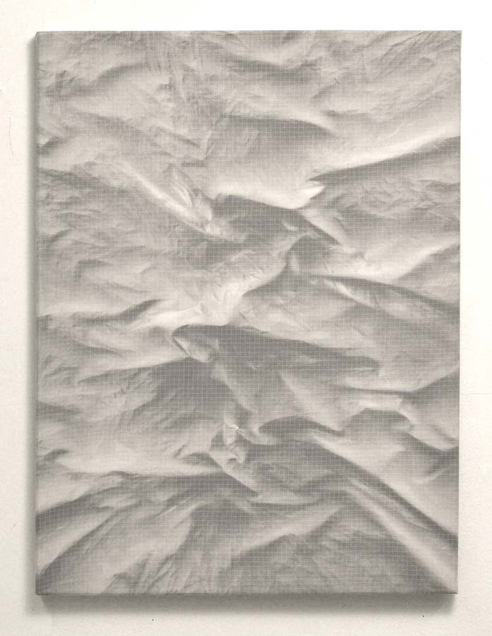 Bonnie Maygarden, Grid I, 2013, enamel on nylon, 24 x 18 inches