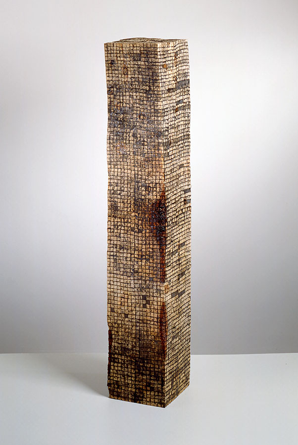 Christopher McNulty, Cubed II, 2002-2004, Wood, epoxy, graphite, 64 × 11 × 11 inches